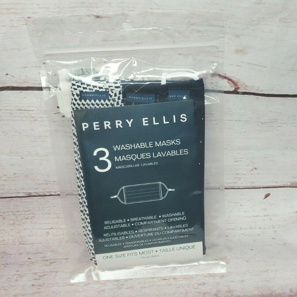 3 Perry Ellis Designer Reusable Mask - Picture 10 of 10